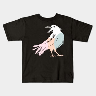 Pattern from colorful Halloween crows Kids T-Shirt